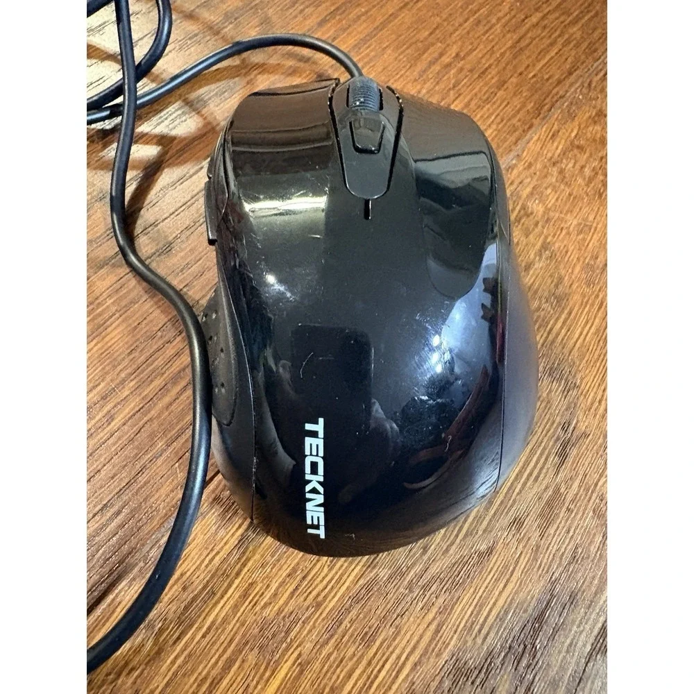 TECKNET USB Wired Mouse 6-Button Corded w/ 2 Adjustable DPI Modes UM013 -VG-